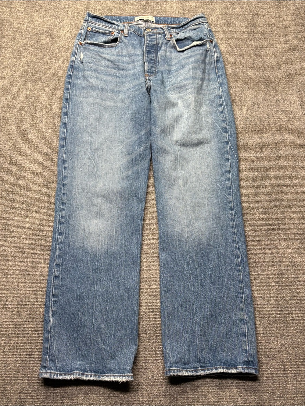 Abercrombie Fitch Jeans Women 28/6R Blue 90's Baggy Low Rise Curve Love Wide Leg